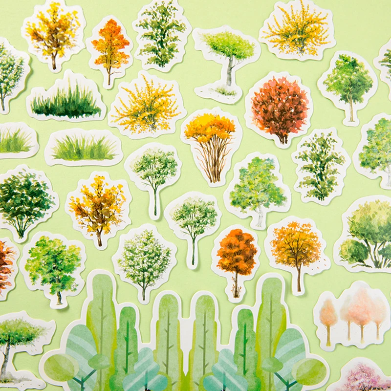 40 шт./кор. норвежский лес этикетка милый дневник ручной работы клей Бумага