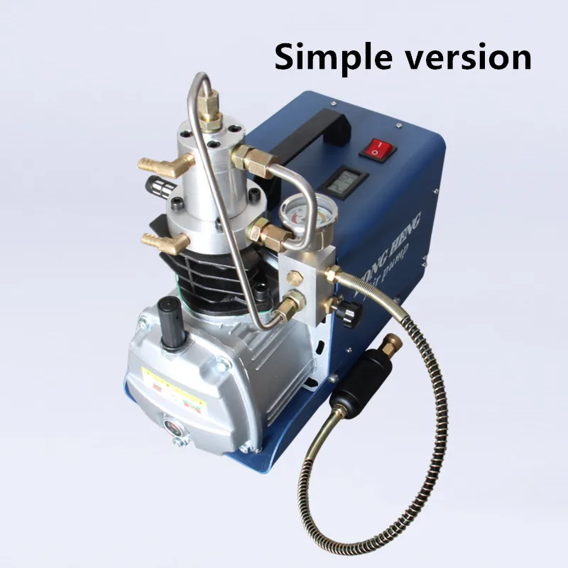 110V simple 220 бар 30 мпа 4500PSI Электрический воздушный компрессор высокого давления воздушный насос для пневматического ружья акваланга винтовки PCP насос 110 в - Напряжение: 110V simple