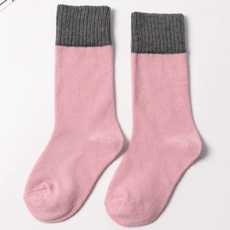 Pink Новинка; модные теплые хлопковые леггинсы для маленьких девочек; зимние вязаные детские колготки для мальчиков и девочек; брюки для малышей с героями мультфильмов - Цвет: Pink