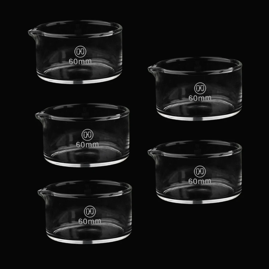 5 шт 60 мм боросиликатная кристаллизация стекла посуда для хранения