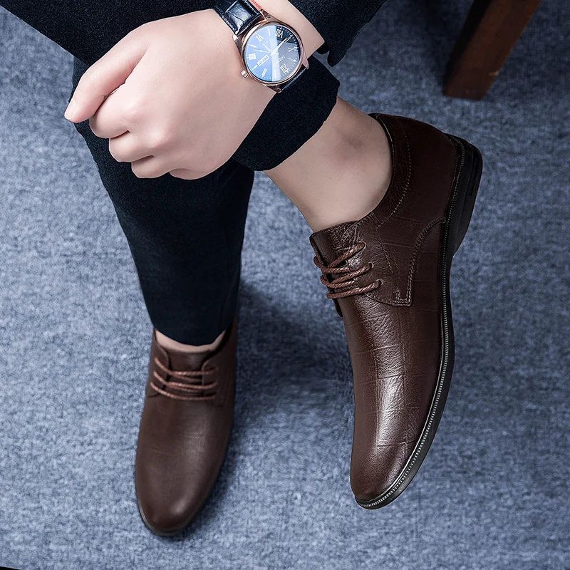

Black Casual Shoes Casual Men's Sneakers Leisure Shoes Leather For Men Flat Sports Fashion Zapatos Informales De Hombre