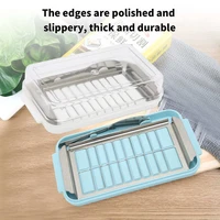 cake decorating tools stainless steel butter cutter box cheese storage container with transparent cover for kitchen cupcake