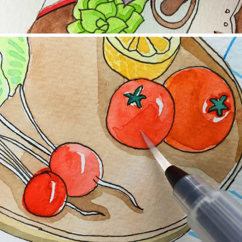 3Pc water COLOR brush Solid painting Round Brush Size SML color | Канцтовары для офиса и дома