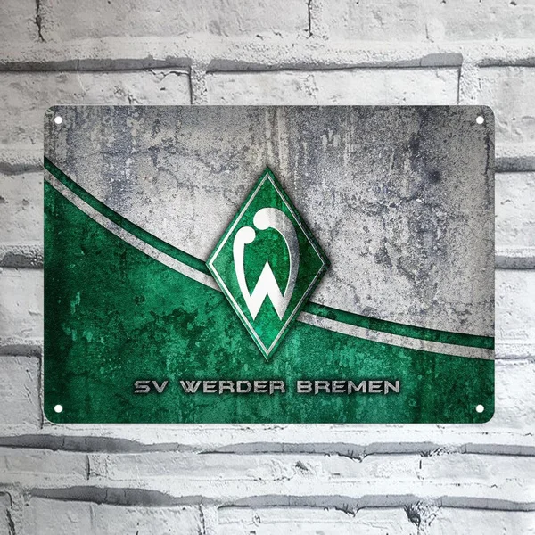 

Sv Werder Bremen Graphic Tin Sign Home Pubs & Bars Poster Wall Art Poster Coffee Garden Office Man Cave Club Metal Tin Sign 2021