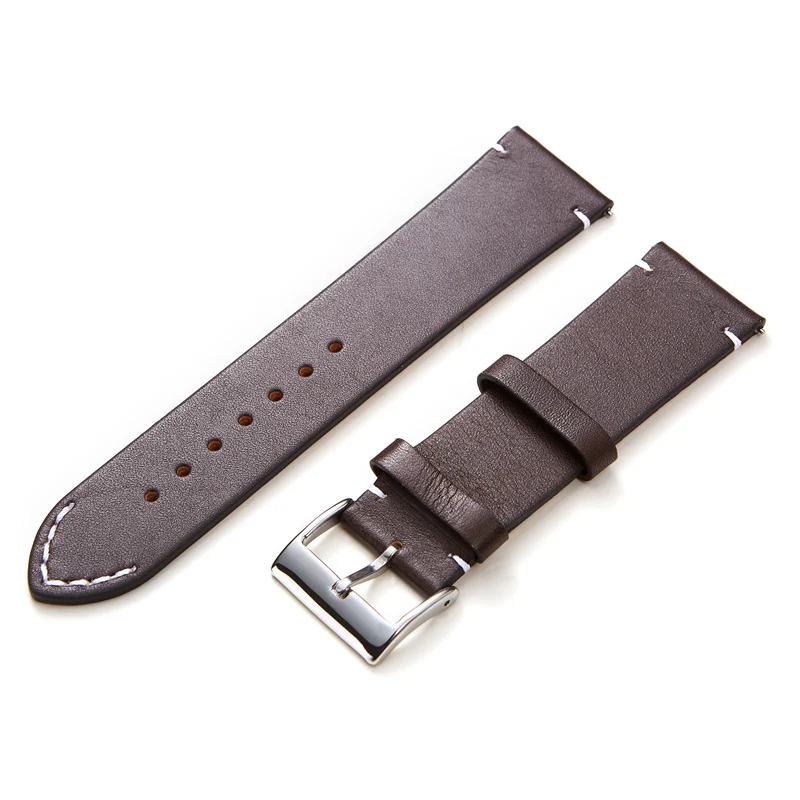 Ремешок быстросъемный из кожи для смарт часов мягкий прочный Ультратонкий