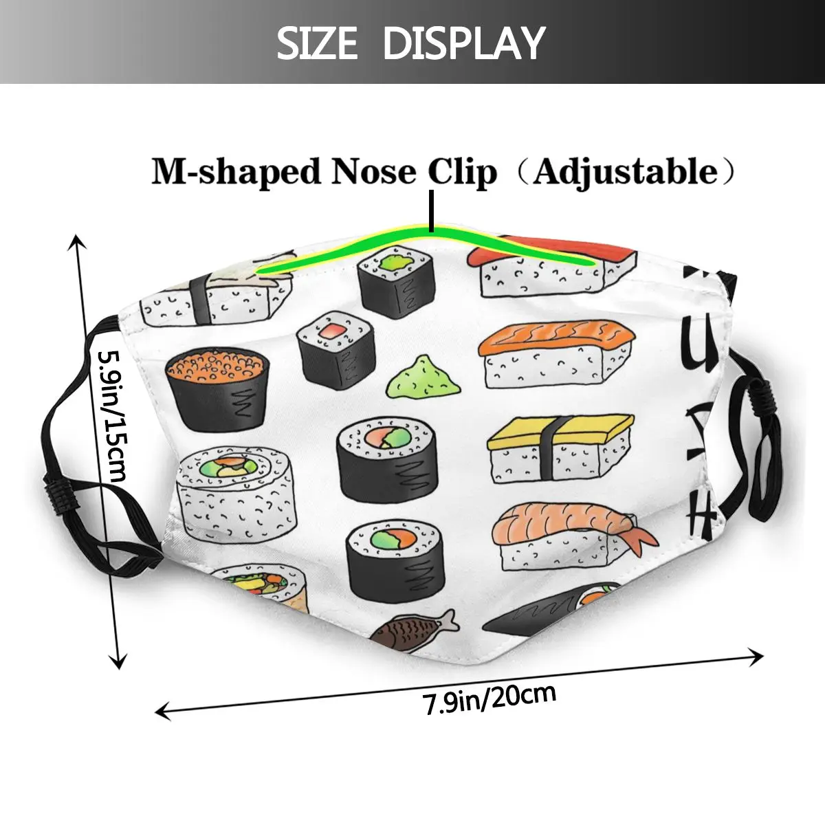Японские суши с забавными выражениями лица для мужчин и женщин уличные виды