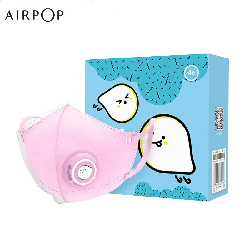 Xiaomi Airpop антидымчатая маска для лица детская мультяшная Милая дышащая с клапаном