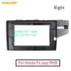 Автомагнитола FEELDO, 2Din, с рамой фасции, для Honda Fit Jazz RHD, 10,1 дюйма, большой экран, DVD, приборная панель, монтажный комплект