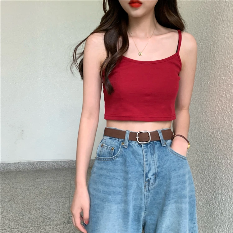 

Summer Korean Women Slim Slimming Camisole Female Carefully Machine Chic Short Vest