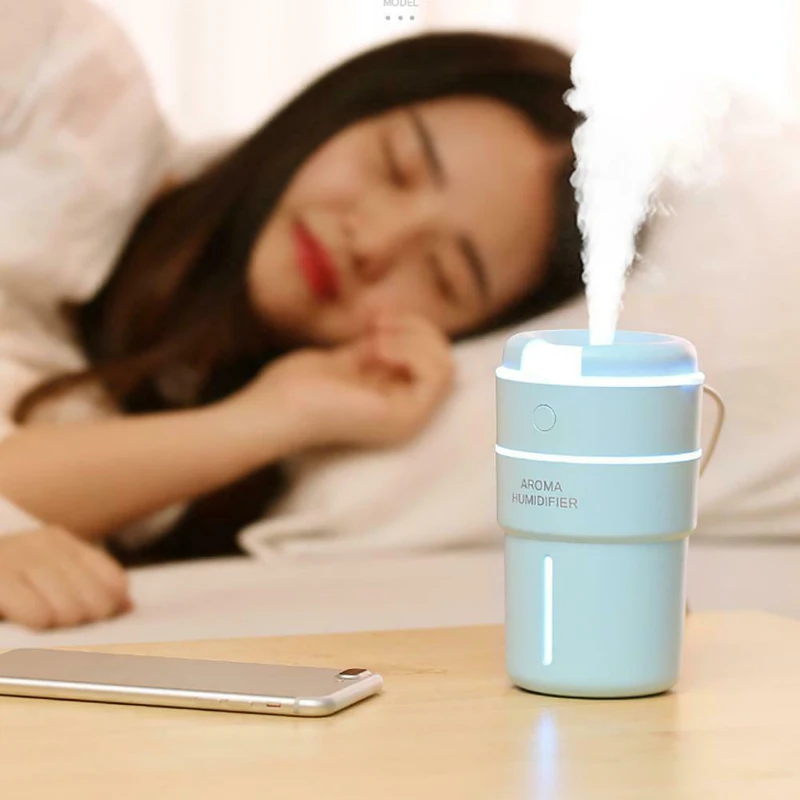 

ELOOLE Mini Time Cup Humidifier Essential Aroma Oil Diffuser Aroma Diffuser Mist Maker With 7 Colors Night Lights Humidificador