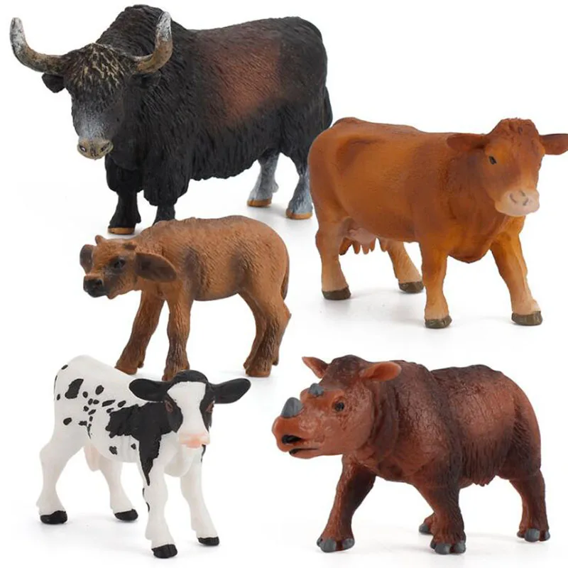 

Children's Toys Simulation Of Wild Animal CATTLE Model Solid Static Science Education Figure Home Furnishings Desktop Decoration