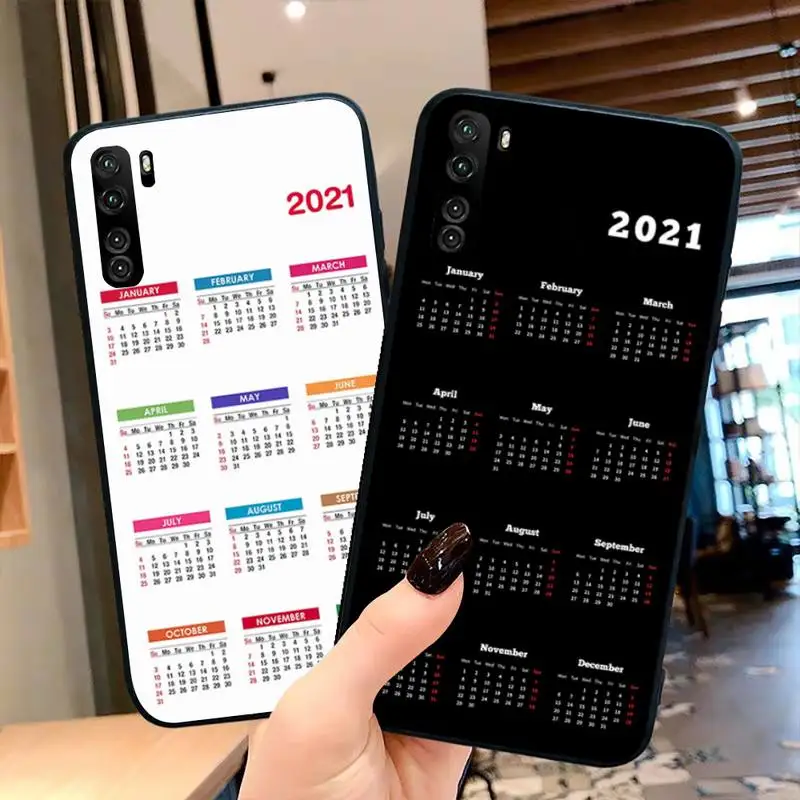 

Fashion 2021 Calendar Phone Case For OPPO Realme 6 Pro XT Realme C3 5 Pro C2 RENO2-Z A11X