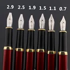 Ручка перьевая с красным и золотым кольцом, металлическая, 388 градусов, плоская, в готическом стиле, для каллиграфии, боди-арта, Канцтовары, принадлежности для школы и офиса