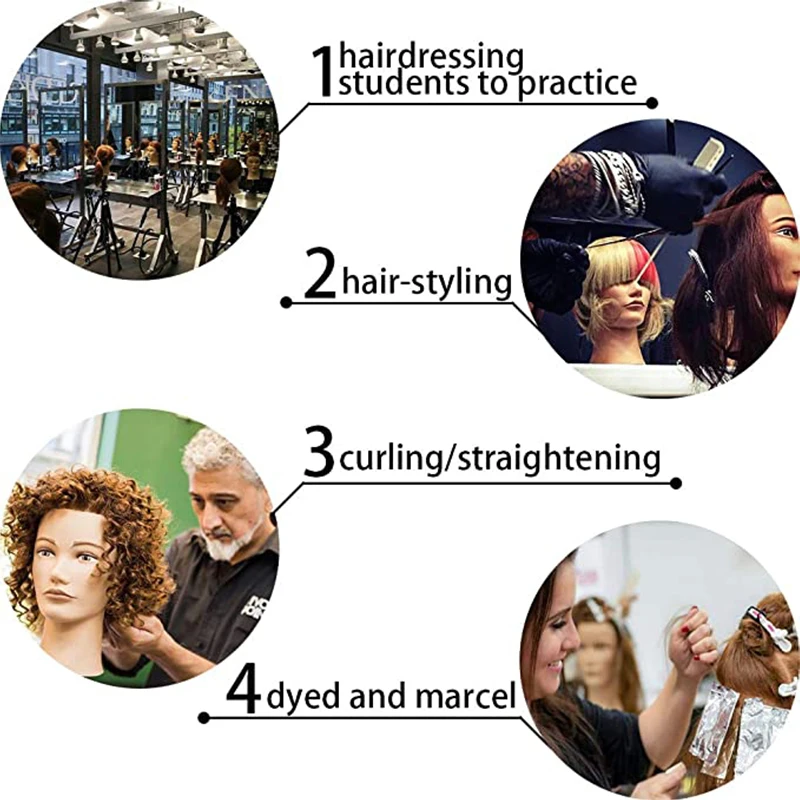 Голова манекена с реальными волосами искусственная голова для тренировок