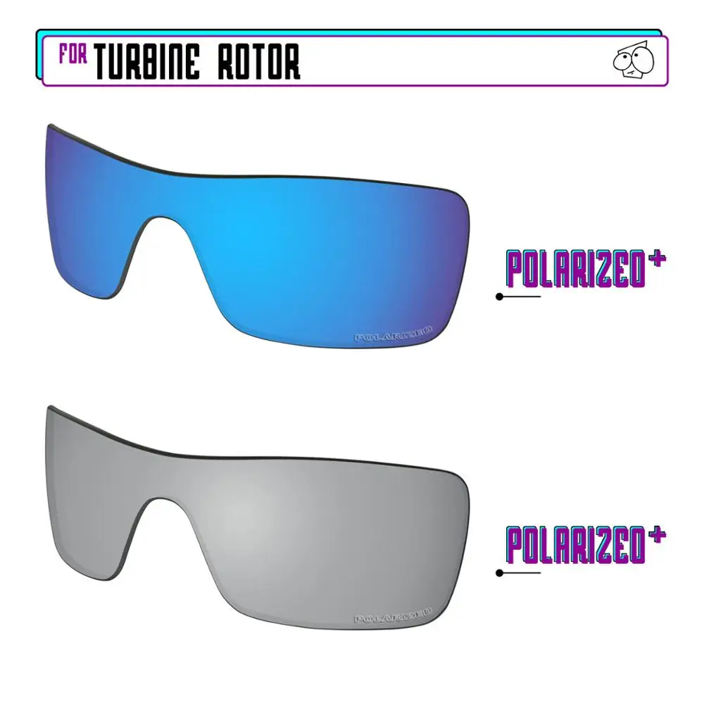 EZReplace Polarized Replacement Lenses for - Oakley Turbine Rotor Sunglasses - Sir P Plus-BluePPlus