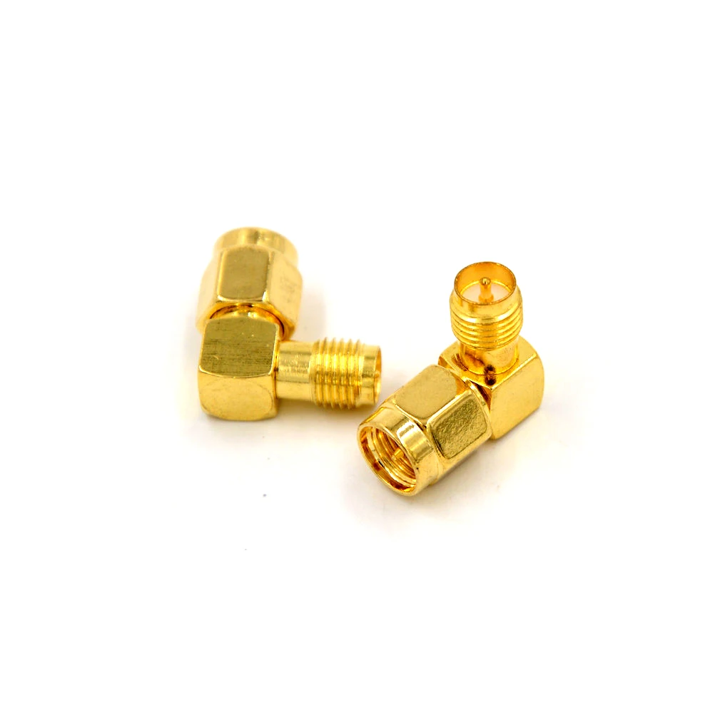 2 шт. SMA разъем RF коаксиальный с адаптером Male (шип) для RP типа мама правый угол