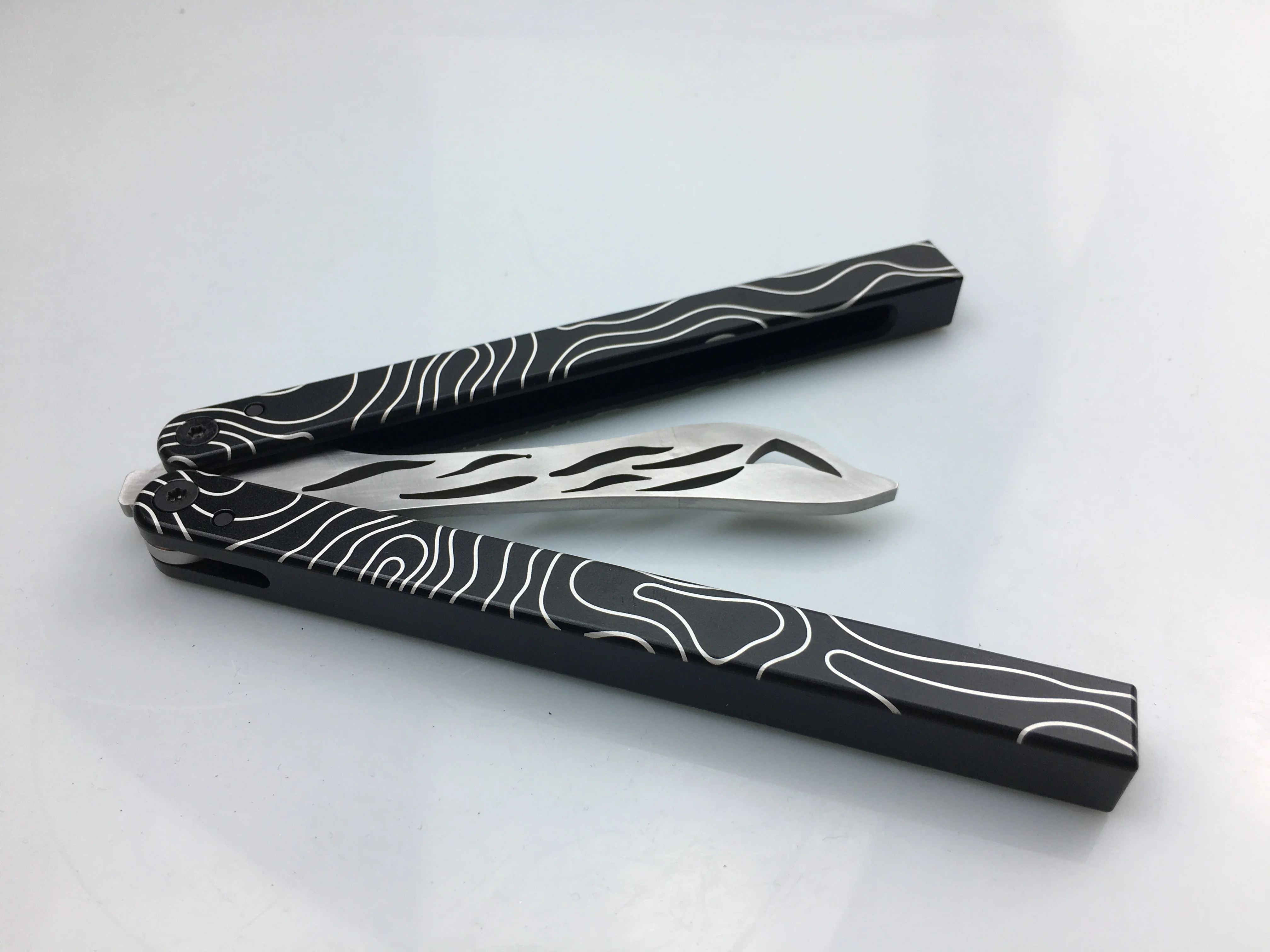 Втулка Бабочка нож для тренера лезвие 420 сталь Ручка ножа не Sharp Отдых на природе