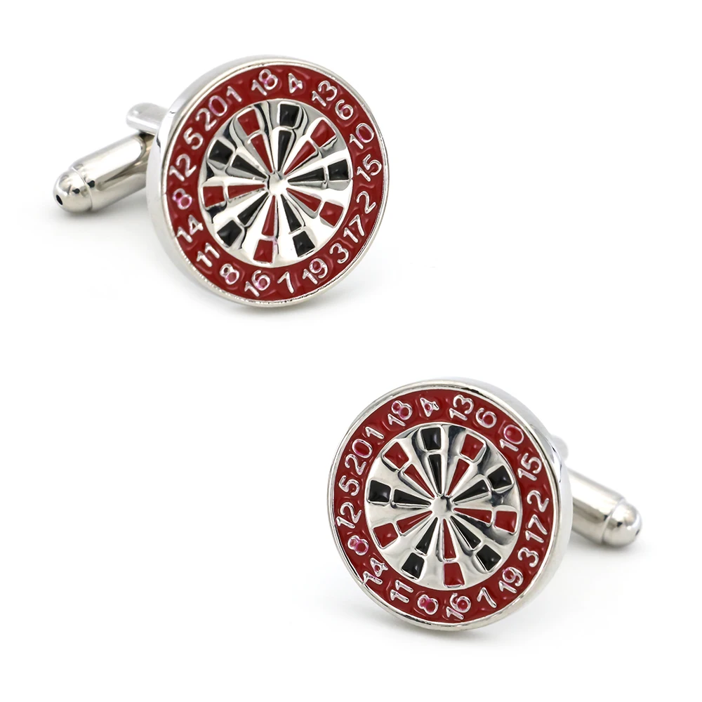 

Запонки для мужчин в спортивном стиле, запонки из качественной меди, красные, оптом и в розницу