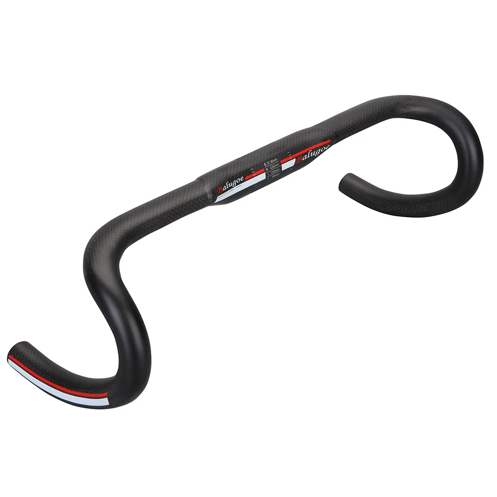 

Carbon Road Racing Bicycle Handlebar bent bar 31.8mm Matte Carbon Handlebars Race Bike parts 380/400/420/440mm External routing