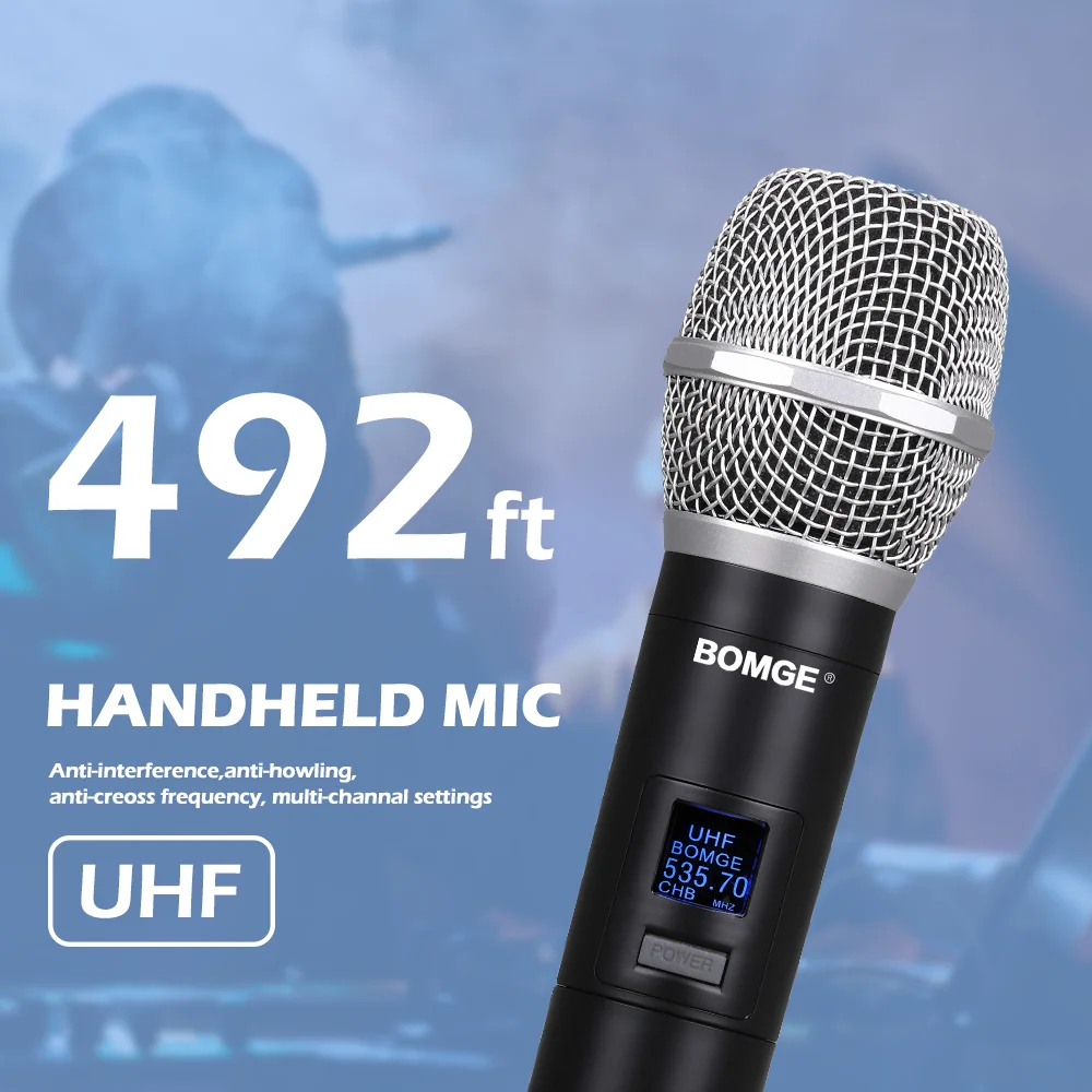 Профессиональный 6-канальный аудиомикшер встроенный 2-х ручной УВЧ микрофон