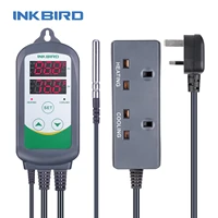 inkbird digital led temperature controller itc 308 uk plug thermostat control with probe alarmcalibration for home brewing