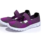 Женский светильник без шнуровки, эластичный тренажер, Спортивная износостойкая нескользящая подошва, водонепроницаемая обувь, летние кроссовки