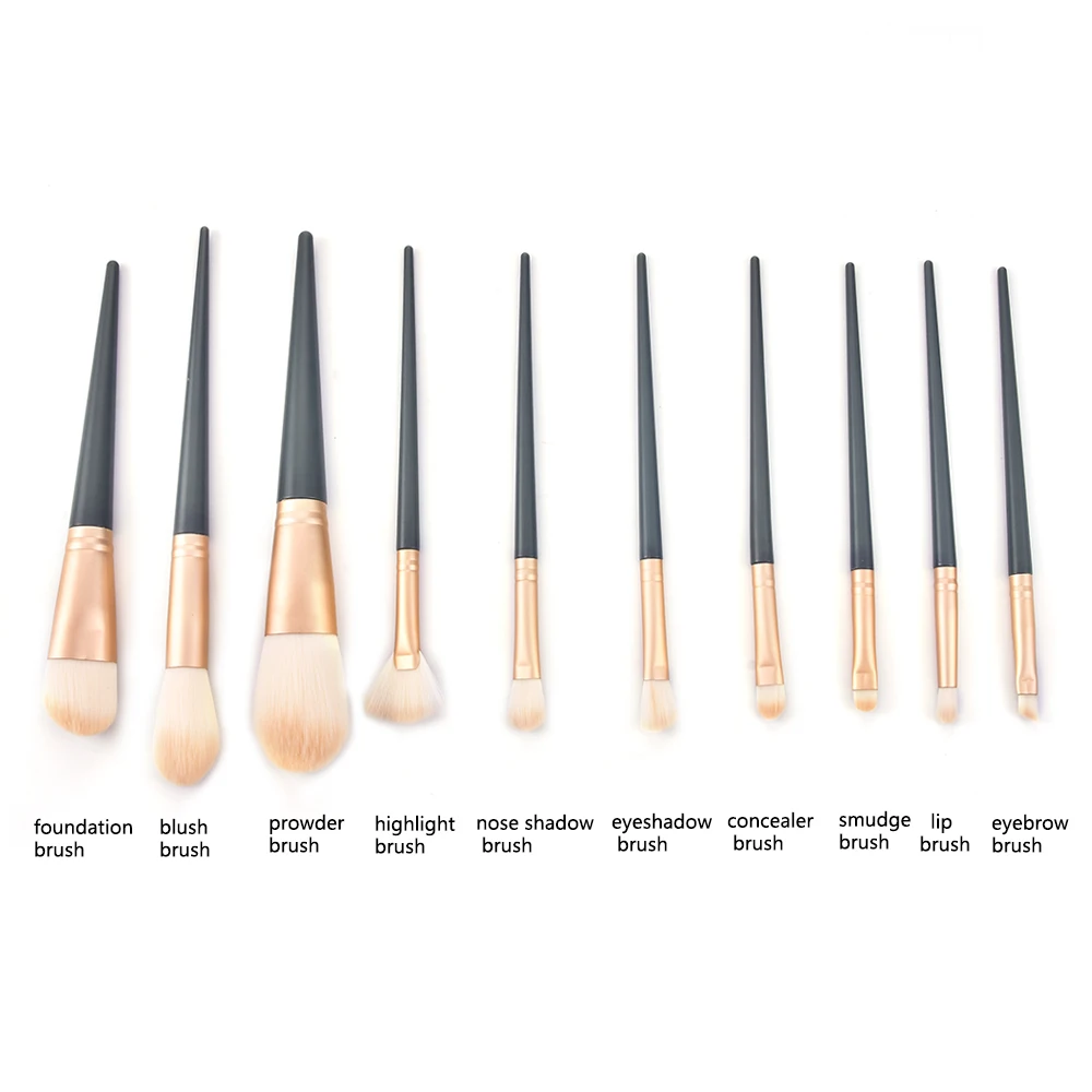 Набор профессиональных кистей для макияжа начинающих 10 шт./компл. кисти пудры