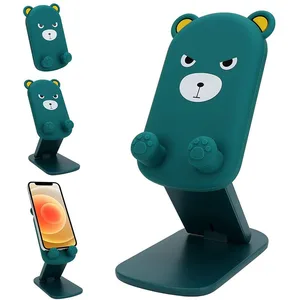 kawaii cute cartoon foldable adjustable cartoon animal cell phone holder for desk portable universal desk laptop phone stand free global shipping