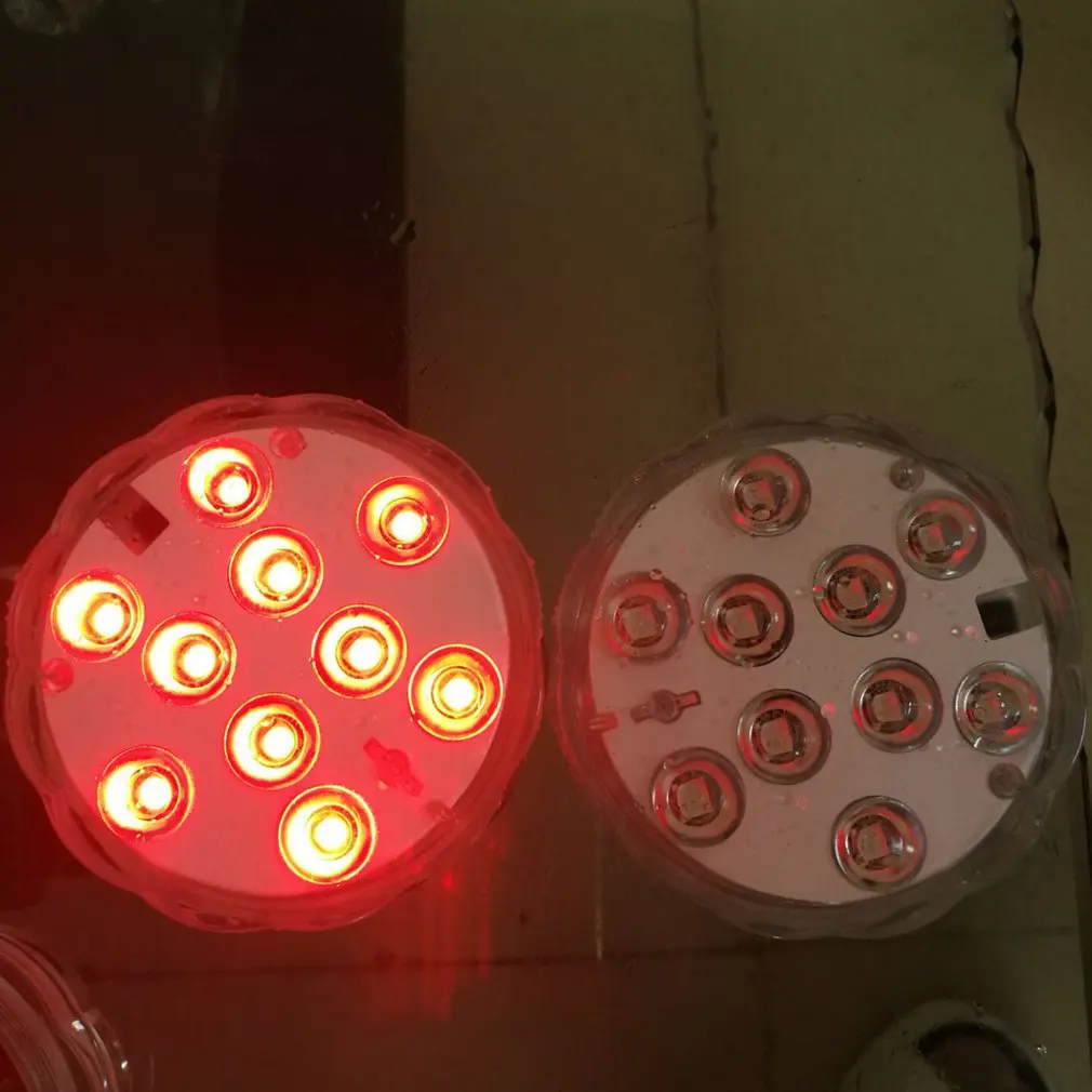 

High Quality RGB Submersible Light 10 Led Lights Waterproof Pond Lights Bathtub Light With Remote Control Underwater Lamp Decor