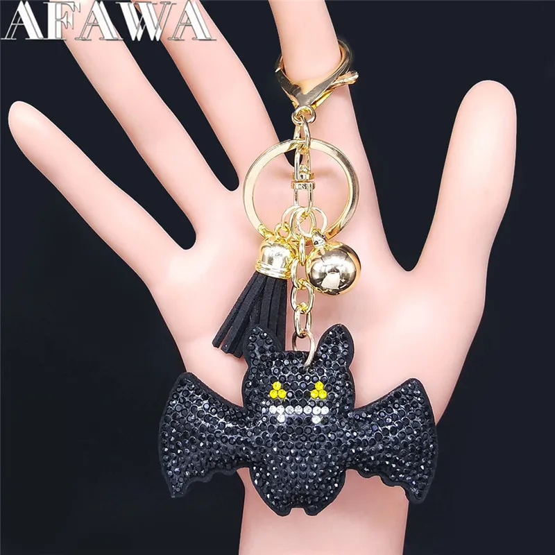 

2021 модные готические высокие вязаные Летучая мышь с украшением в виде кристаллов ключевые аксессуары больших размеров для женщин Черного и...