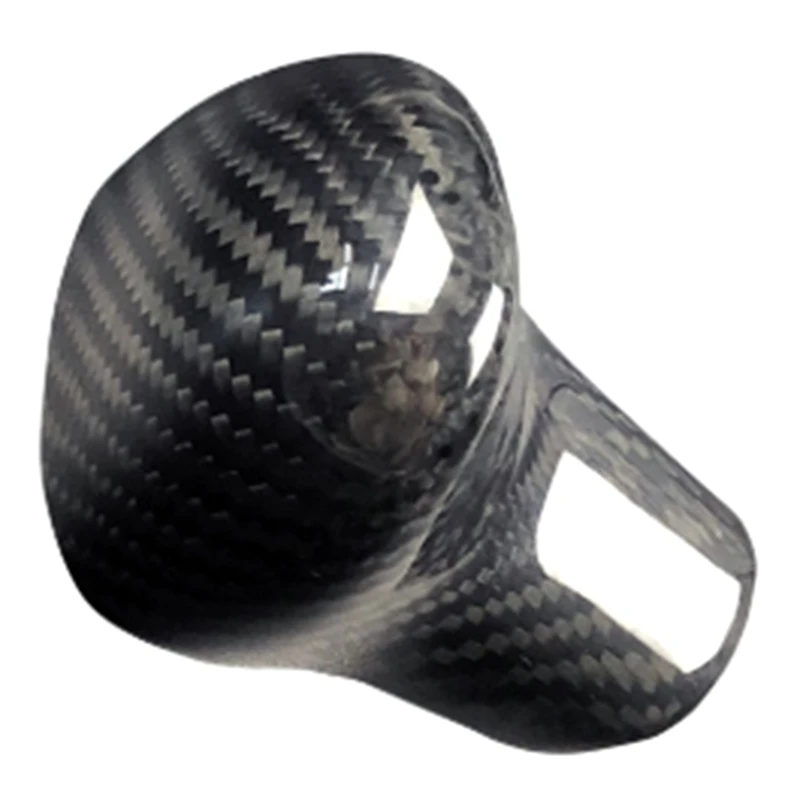 

Car Gear Shift Knob Cover Shifter Handle Knob Cap Carbon Fiber Styling for - A4 A5 A6 A7 Q5 Q7 S6 S7 2009-2018