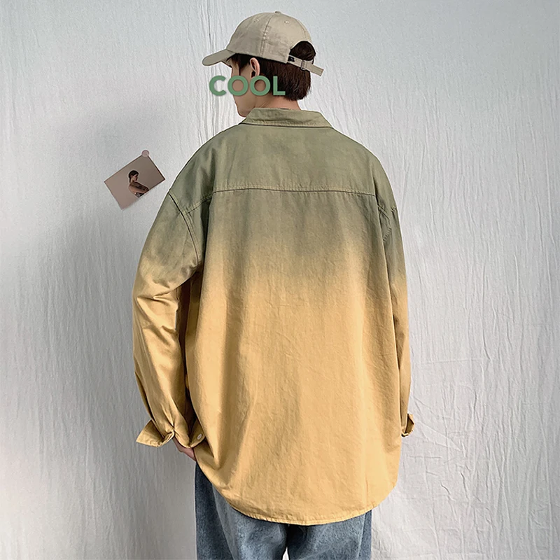 Рубашка с принтом тай дай корейская мода новинка на лето хлопковая свободная