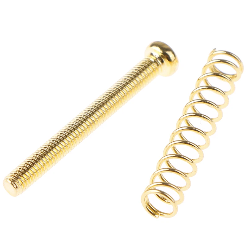 8 pcs montieren höhe schraube mit feder für elektrische gitarre ersatz teile metall elektrische gitarre single coil pickup free global shipp