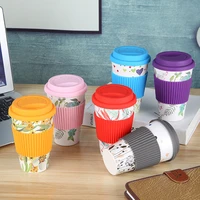 eco friendly bamboo reusable travel cup for outdoor portable mug tea coffee cup coffee tea water juice mug flask gift wholesale