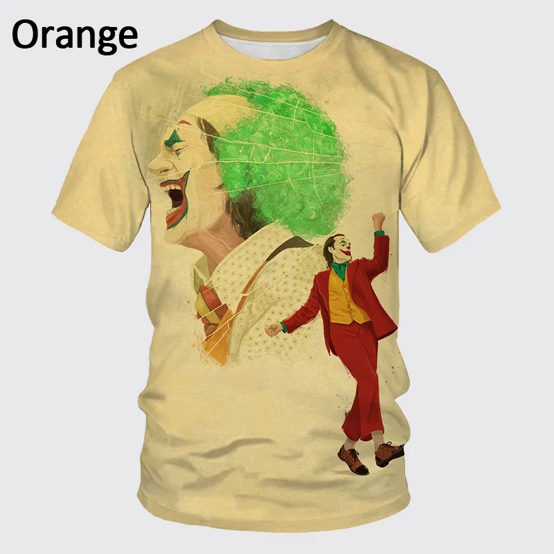 

New 3D Printed Joker Series T-shirt Men's Casual Cool Round Neck 3D T Shirt XS-5XL