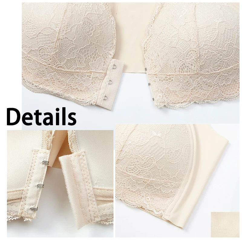 Jerrinut Для женщин размера плюс с кружевным бюстгальтером M 5XL бюстгальтеры пуш ап.