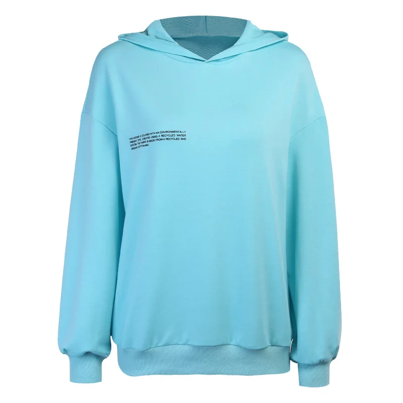 

YICIYA Women Hooded Sweatshirt Letter Print Cotton Harajuku Winter Loose Hoodies Casual Streetwear 2021 Fashion White Hooded