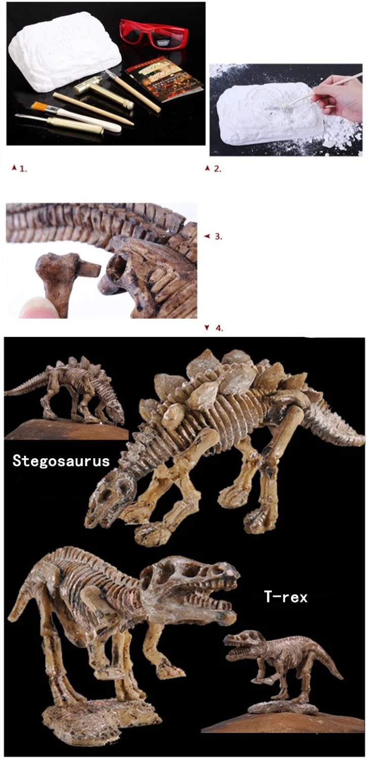 [Забавный] детский археологов копающие Динозавры юрского периода наборы T-Rex и
