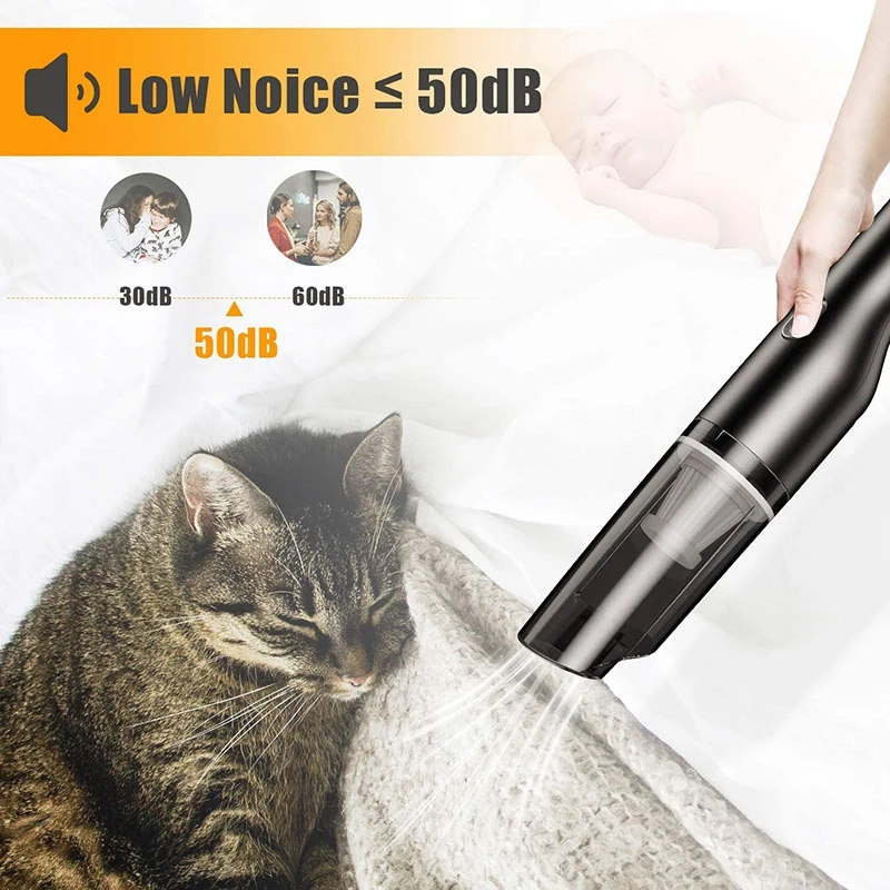 

Car Vacuum Cleaner With HEPA Filter 5.5Kpa Portable Mini Vacuum Wet Dry Hand Vac Auto Car Vacuum Cordless Rechargeable