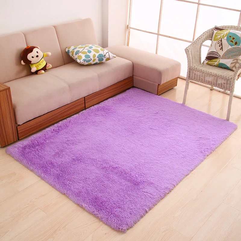Однотонные ворсистые современные коврики для гостиной и спальни домашний декор