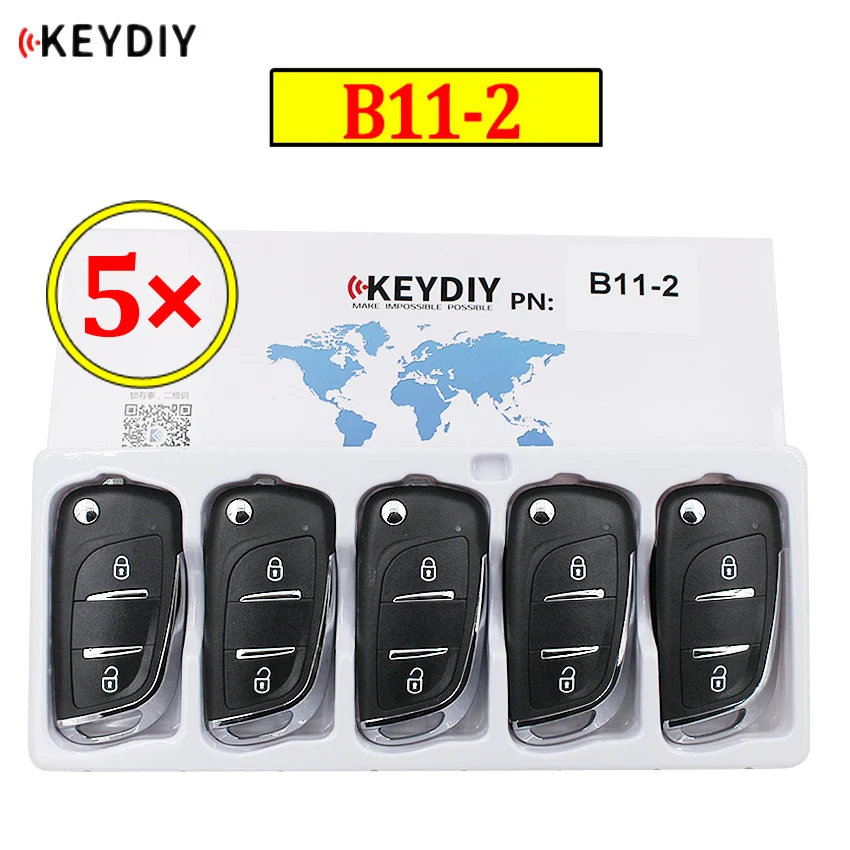 5 шт./лот KEYDIY серии B B11 2 кнопки Универсальный KD пульт дистанционного управления