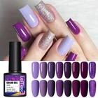 Гель-лак LEMOOC полуперманентный для ногтей 8 мл фиолетового цвета, для базового и верхнего покрытия, для нейл-арта