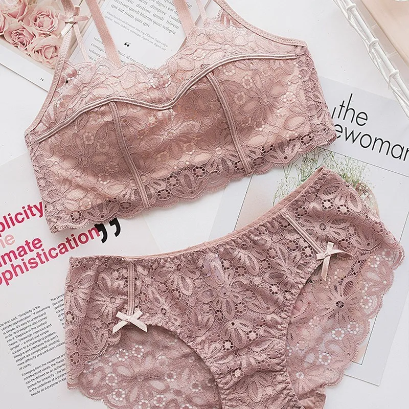 Roseheart женский модный розовый черный кружевной бантик на бретельках трусики без