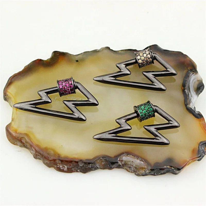 10 шт./лот подвеска с микрозакрепкой из фианита 13*32 мм новый дизайн красочная