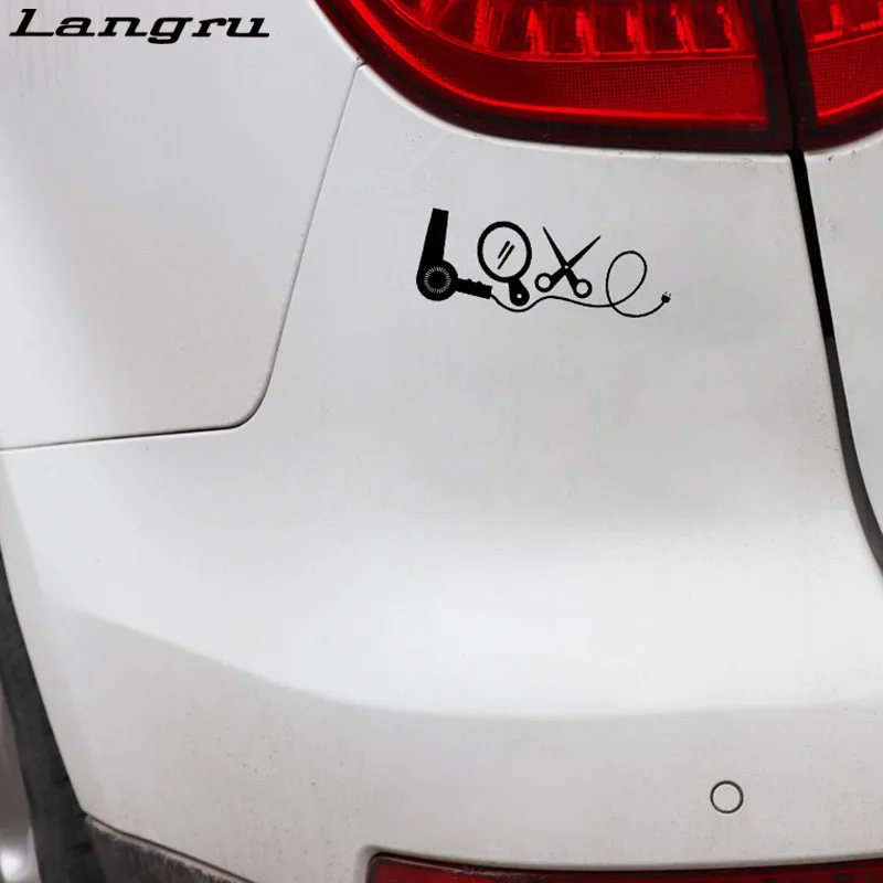 Виниловые ножницы Langru 14 8 см * 5 4 для парикмахерской фен волос стикер мотоцикла и