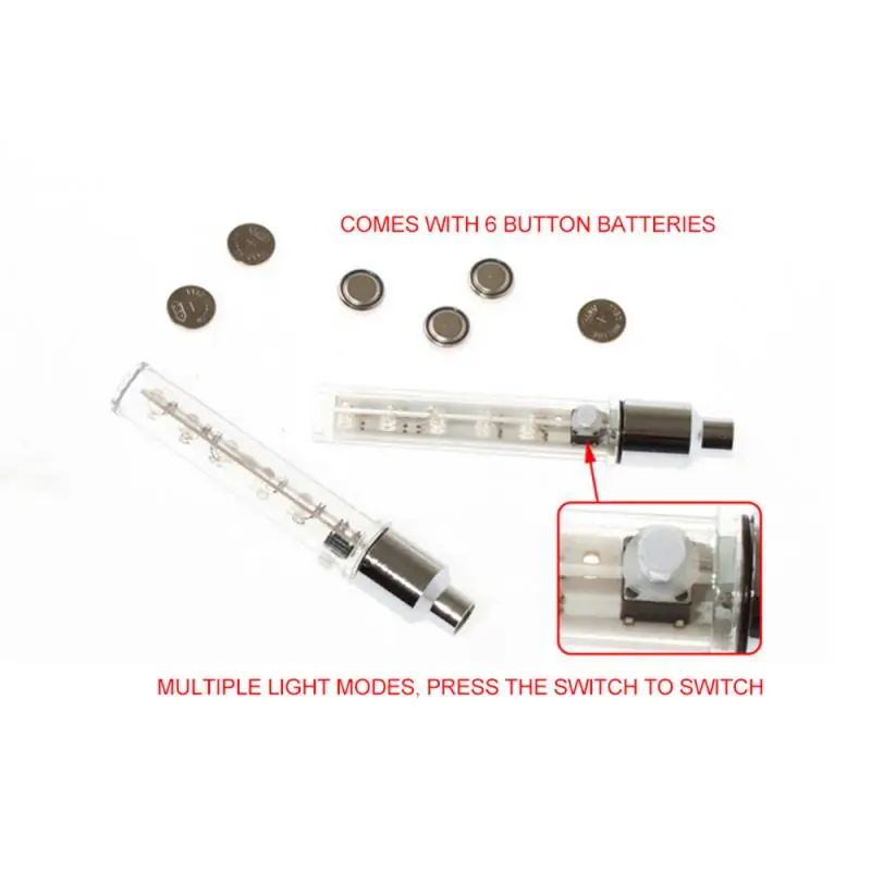 

2 Pcs Bike Valve Lights Bicycle Tire Valve Lights Tyre Wheel Lights With Battery Spokes Bike Lamp Cycling MTB Bike Accessories