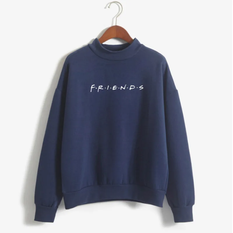 Новинка 2018 худи с надписью Friends Harajuku женские толстовки вырезом лодочкой осенняя