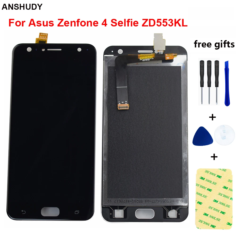 

For Asus Zenfone 4 Selfie ZD553KL ZB553KL X00LD LCD Touch Screen Digitizer Assembly Spare Parts+Tools For ZD553KL LCD Display