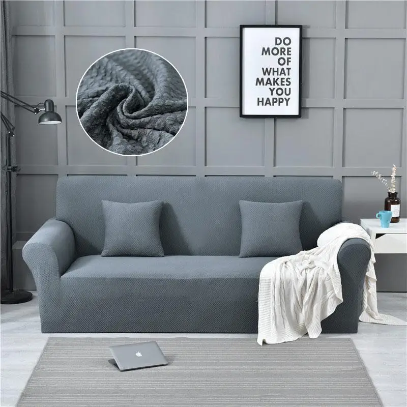 Чехол для дивана однотонный флисовый эластичное покрытие гостиной 40 полюсов