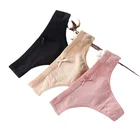 Женские хлопковые стринги, стринги, сексуальные трусики для женщин, стринги, трусы, нижнее белье, интимное женское белье, T-образное нижнее белье с низкой посадкой, 3 шт.компл.